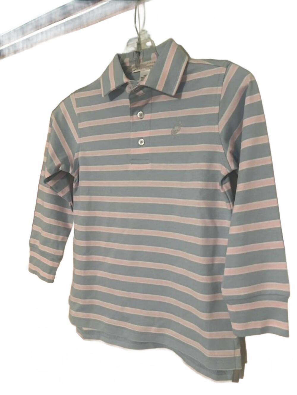 NEW THE BEAUFORT BONNET COMPANY boy's long sleeve prim & proper polo in beale st